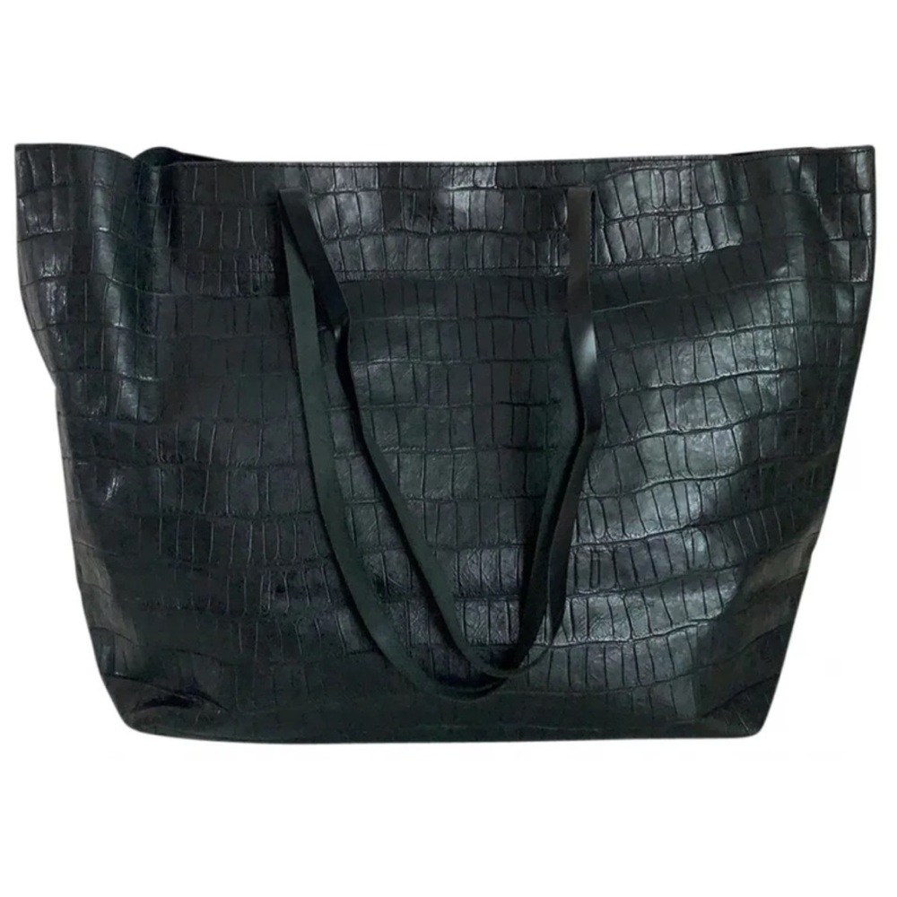 JOIE Black Leather Tote Bag